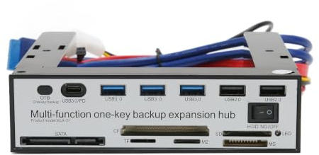 Desktop Media Dashboard, USB3.0 OTB One Click Backup PC Media Front Panel, Computer Front Panel Hub Connector, für WinXP Vista Win7 Win8 Win10 Linux