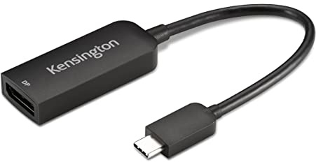 Kensington Adaptador USB C a DisplayPort 1.4 Compatible con 4K, Video 8K, Compatible con Thunderbolt 3/4, CV5000DP