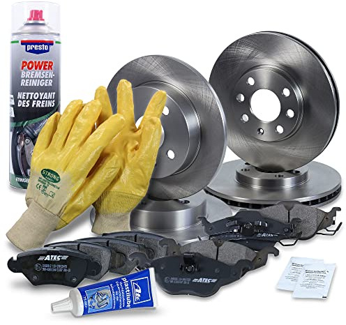 ATEC Germany Bremsenset inkl. Bremsscheiben Vorne Ø 256 mm Belüftet + | Kompatibel mit: OPEL ASTRA G Cabriolet, ASTRA G Caravan, ASTRA G CC, ASTRA G Coupe, ASTRA G Kasten/Kombi, ASTRA G Stufenheck