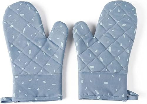 KOSECO Oven Gloves,Heat Resistant Gloves,1 Pair of Silicone Baking Gloves Oven Gloves Cotton Lining Gloves Canvas Stitching Kitchen Gloves (Color : C, Size : One Size) (Color : D, Size : One Size)