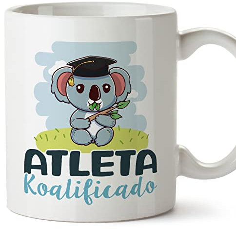 MUGFFINS Tazas para ATLETA hombre - En Español - Koalificado/koalificada - 11 oz / 330 ml - Regalo original y divertido