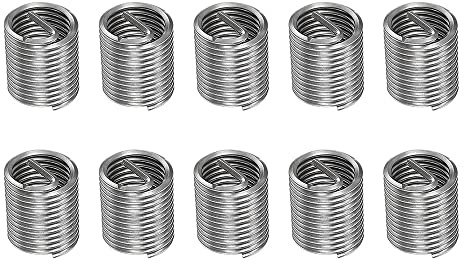 10 Stück 304 Edelstahl metrische M16x2.0x2D Drahtgewindeeinsätze Stahlmantel Helicoil Typ Schraube Reparatur Hülse