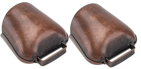 STOBOK 2 Stück Große Retro Ebene Hängeglocken Aus Eisen Dicke Schafglocken Lauter Anhänger Für Pferde Kühe Und Haustiere Dekoration Und Alarmglocken Rotbronze
