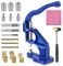 Bonviosin Macchina per occhielli a pressione manuale, con 3 punzoni e 1500 occhielli (6/10/12mm), macchina per occhielli a pressione per pelli, jeans, cartone, tappeti e asciugamani