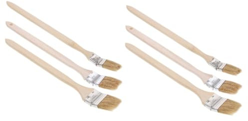 OSALADI 6stücke Teiliges Gebogener Lackierpinsel Mit Holzgriff Hochwertige Malerpinsel Für Präzise Arbeiten An Wänden Möbeln Und Fenstern Für Heimwerker Und Profis