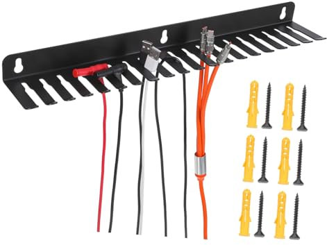 HOMSFOU Cable Rack Slot Storage Rack Wall Mount Cable Management for Home Office