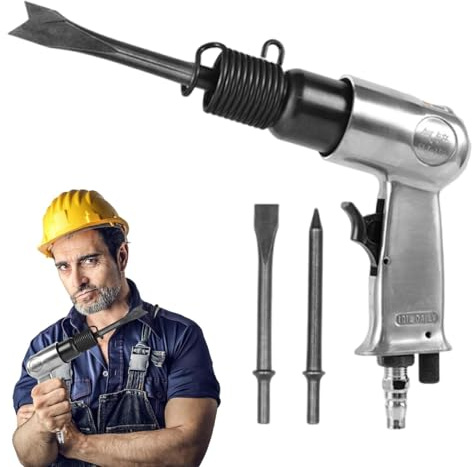Rrlihjgu Scalpello ad aria, martello scalpello, martello industriale ad alte prestazioni, pala ad aria leggera per tagliare, forare, rimozione della ruggine e graffi