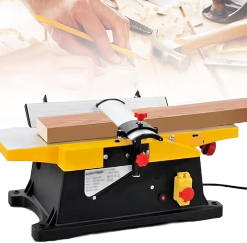 Cepilladora Eléctrica Portátil Carpintería, 12000 Rpm Cepilladora Sobremesa Para Madera, 1800 W Multifuncional 6 Pulgadas Con Profundidad De Corte Ajustable De 0 A 3 Mm