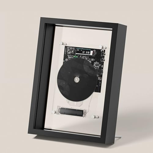 Wall Mountable CD Player, Music Decorative Photo Frame, CD Decorative Photo Frame, with Remote Control, 5.0 Bluetooth/3.5mm AUX Output, Without Speakers, for Home Gallery Office Wall Decor