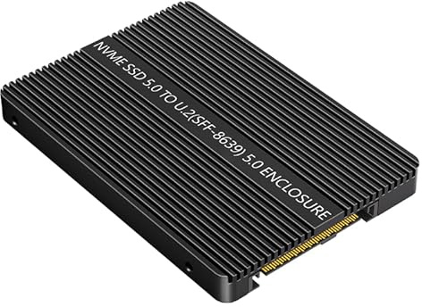 NVMe SSD 5.0 to U.2 (SFF-8639) 5.0 2.5 Adapter with Thermal pad, Convert M.2 NVMe SSD to U.2 not for SATA, Black