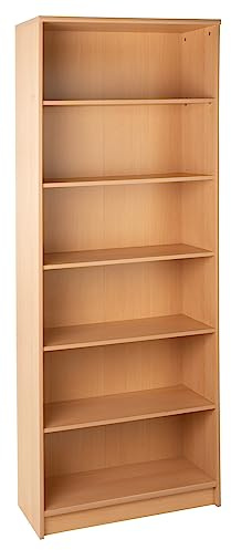 Wohnzimmerregal Standregal Bücherregal Burton 7 | 6 Fächer | Dekor | Buche | BxHxT: 72x198x34 cm