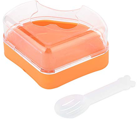 KUIDAMOS Hamster Sand Bathroom Large in Orange, Plastic Sand Bath Container with Scoop Hamster Sandbox for Hamster and Small Animal