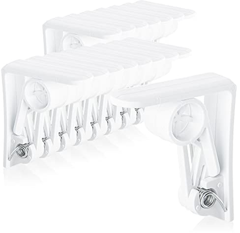 com-four® 16x Pinces à Nappe - Support de Nappe pour l'intérieur et l'extérieur - Protection Contre Le Vent pour nappes - Supports de Vent en Plastique - Pince de Table - Fermoir (16 pièces - Blanc)