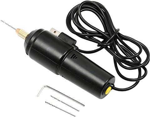 Mini Taladros de Mano Eléctricos Pequeños Broca Helicoidal (0.8-1.2Mm) Agujero, Manuales Portátil Carga USB,Herramientas De Joyería De Micro Perforación