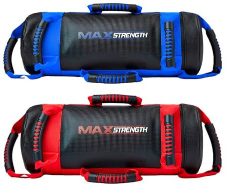 MaxStrength Power Bag 5kg - 25kg Sandbag für Crossfit MMA Fitness Training Gewichtstasche Krafttraining Core Stability Home Gym Übungen