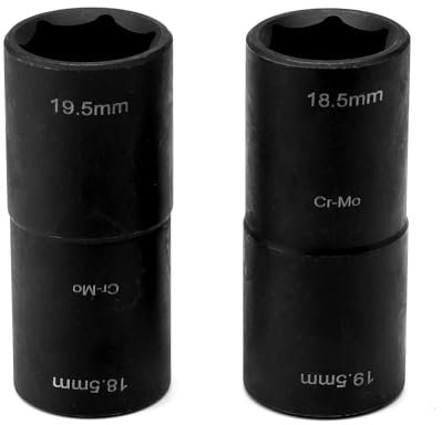 HENGBIRD Schlagschrauber Nüsse 18,5-19,5mm Steckschlüsselsatz Reifenwechsel Werkzeug für Anbringen oder Entfernen von Radmuttern, Passend für Ford Land Rover 1/2 Zoll Doppelkopf Radmutternschlüssel