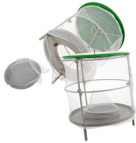 BESPORTBLE 2pièces Pièges à Insectes Suspendus avec Protection Anti-Pluie Filet Blanc pour Extérieur Capture De Mouches Et Guêpes