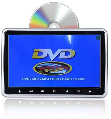 SHEHUALI Lecteur d'appui-tête de Voiture, Moniteur DVD d'appui-tête Externe de 10,1 Pouces Moniteur d'appui-tête 10.1 Moniteur DVD d'appui-tête d'aspiration 10.1