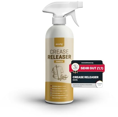 eco:fy Antifaltenspray Kleidung Vanille, Faltenglatt Spray ohne Bügeln, Textilerfrischer, Bügelhilfe, Bügelspray ohne Bügeln, ideal für Reisen (500ml)