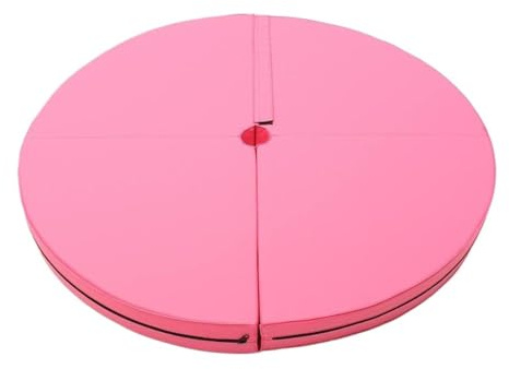 Tapis Pole Dance Tapis de pole dance en PVC 120 x 10 cm 150, tapis yoga d'intérieur, équipement fitness for femmes, protection rond et pliable(120x10cm pink)