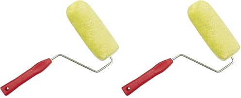 Amig - Rodillo para Superficies Muy Rugosas Mod. 4360-250 mm - Ergonómico Mango de Polipropileno y Varilla de Acero Zincado - Con Poliamida de 25 mm (Paquete de 2)