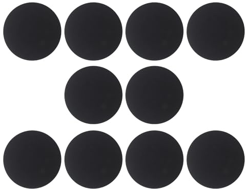 VALICLUD 10 Pièces sous-Verre Absorbant pour Plantes, Soucoupe pour Pot de Fleurs Réversible en Feutre et Tissu Non Tissé, Rond 20cm, Noir, pour Plantes D'intérieur, Étagères et Sols