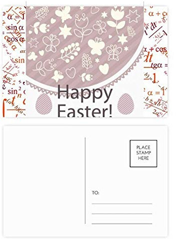 Frohe Ostern Festival Purple Egg Star Formula Postkarten-Set, Danksagungskarte, Mailing Seite, 20 Stück