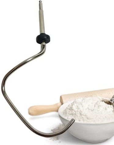 LICHTBLAU Knethaken 2666 für Küchenmaschine Bosch I Ersatz Knethaken 00080060 passend für Bosch MUM4 und MUM5 I Edelstahl Knethaken für Küchenmaschine I Zubehör Bosch 080060