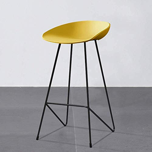 YCMY Barhocker Schmiedeeisen Barstuhl Schwarzes Tresenhocker Industrieller Aus Metall Mit Fußstütze Bistrohocker Küchenhocker Hocker Stuhl Bar, 75cm
