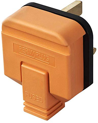 HW Electronics Masterplug HDPT13O 13A Orange Rubber Composite Plug (Garden, Outdoor, Heavy Duty) Orange