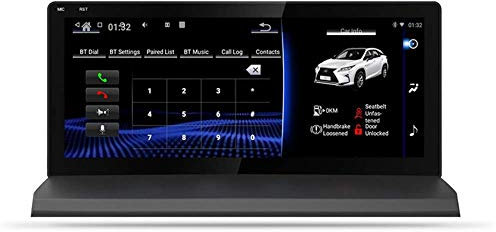 Gndy Android 10.0 Sat Nav Car Stereo 2 DIN Radio para Lexus NX 200T 300H 2014-2018 Navegación GPS 10.25in Reproductor de Pantalla Multimedia Receptor de Video FM con 4G WiFi Carplay