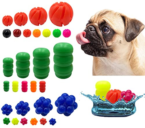 elropet Hundespielzeug kleine Hunde/große Hunde/Hundeball sehr robust/Kauspielzeug/interaktives Spielzeug (Berry Ball Ø 5cm, Neongelb)