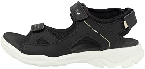 ECCO Jungen Biom Raft Flat Sandal, Schwarz, 36 EU