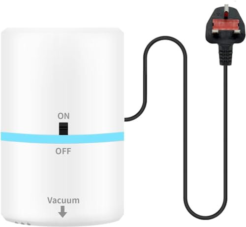 Vacuum Bag Electric Air Pump, 35W Portable Vacuum Pump, Travel Vacuum Bag Pump for Vacuum Compression Bags with 4.2kPa Ultra Strong Suction