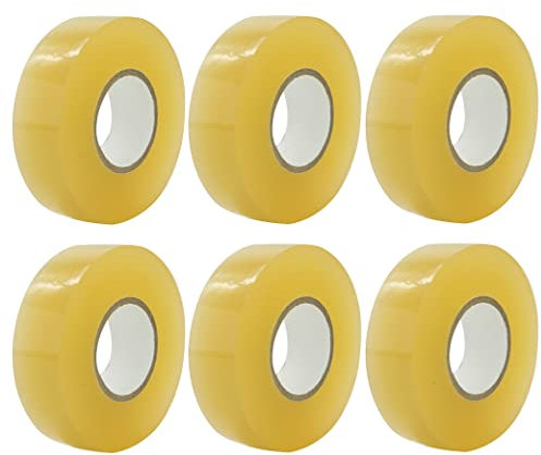 Glakyur 6 Pack Durchsichtiges Band Mehrzweck Band Rolle Schienbein Schoner Socken Band Rolle Sport AusrüStung 2,4 cm X 28 Geschenke
