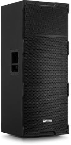 Power Dynamics PDY2215A Dual 15 Active PA Speaker - 1600W Bi-Amp DJ Loudspeaker with DSP, Digital Limiter, Fly Points & Multi-Input Connectivity for Live Sound