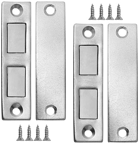 Set di 2 chiusure magnetiche ultrasottili per porte, magneti autoadesivi, forte potere di aspirazione magnetica, chiusura semplice, adatto per armadi e guardaroba