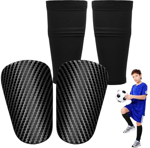 RUIJIE Schienbeinschoner Fussball, 10 x 6 cm Mini Schienbeinschoner mit Socken Knöchelschutz für Kinder und Erwachsene, rutschfest Schienbeinschoner Schutzausrüstung für Männer Frauen Jungen Mädchen