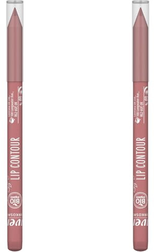 lavera Lip Contour - Brave Rose 01 - Samtig-mattes Finish - cremiger Auftrag - Bio-Kokosöl & Bio-Sheabutter - VEGAN (Packung mit 2)