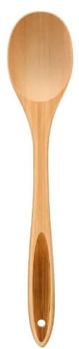 LorisArm Solid Cooking Spoon, 12.5 Large Bamboo Serving Spoons for Mixing Stirring, Wood Spoon for Nonstick Kitchen Utensils Tableware Wooden Scoop Spoon.