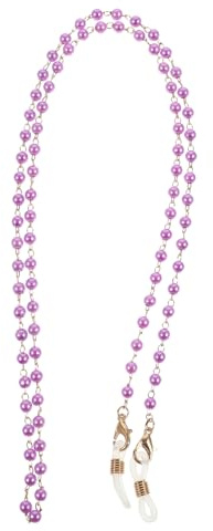 LIFKOME Cadena De Anteojos De Cobre Con Cuentas Cadena De Gafas Cadena De Collar De Anteojos Llave Sostenedor De La Lente Cordón De Cuentas Cordones De Anteojos Para Mujer Cable Púrpura