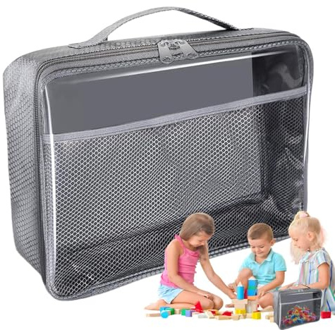 Sac de rangement avec fermeture éclair – Boîtes d'eau en PVC pour jouets, maquillage, documents | Organiseur durable et sûr pour factures, photos, reçus, fournitures de voyage, articles de bureau