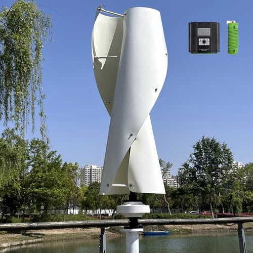 ZHOZHUT 5KW Generador De Viento Vertical 24V / 48V / 96V Turbina Eólica De Levitación Magnética con Controlador Y Descargador, Kit De Aerogenerador para Uso En Exteriores, Jardines, Hogares,5000w,48V