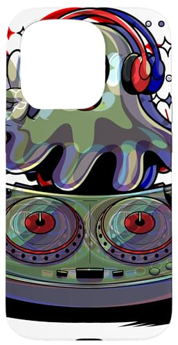 Fantôme Dessin Animé avec Casque DJ Platine Festival Coque pour iPhone 15 Pro