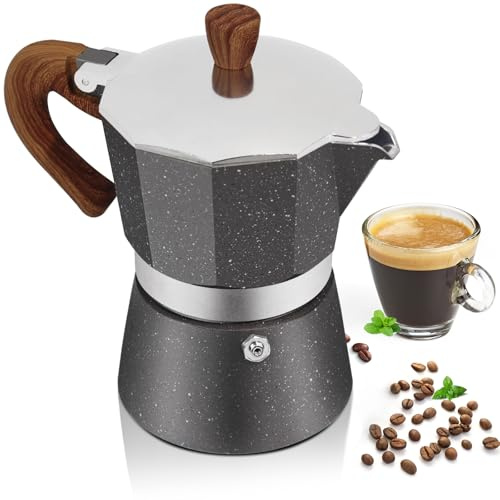 Mogrecha Aluminum 3 Cup 150ml Moka Pot Express Coffee Maker Stovetop