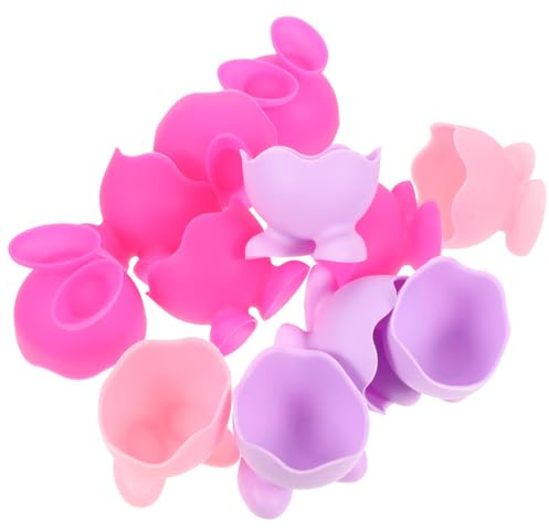 DOITOOL 12 Piezas Hervidor De Huevos Bandeja De Silicona Hueveras De Silicona para Mesa Utensilios De Cocina Hueveras para Huevos Cocidos Cocidos El Hogar