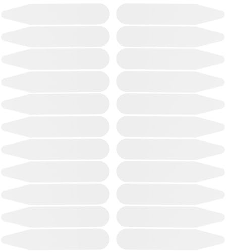 Amosfun 100 Pezzi Stecche per Colletto in Plastica Bianca 50,8x10x0,8mm Supporto per Colletto Camicia Uomo Donna Inserti in Nylon Rinforzi per Colletti Chiari Accessori per Camicie