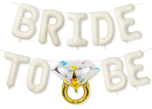 Bride to Be Luftballons Set, Bride Buchstaben Ballons, Bride to Be Deko Ballon mit Ring Folienballon, für Bachelorette Party Deko, Hochzeit, JGA Accessoires, Hochzeit Deko