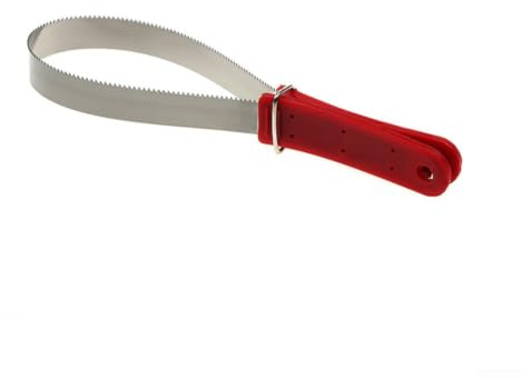 Raschietto Multifunzione in Acciaio Inox per Il Sudore, per Esercizi di Recupero, Massaggio e Cura del Mantello (Rosso)
