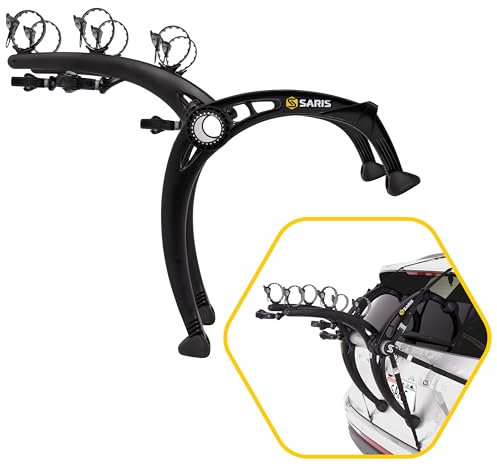 Saris Bones EX Trunk Bike Rack Carrier, Mount 3 Bikes, Black